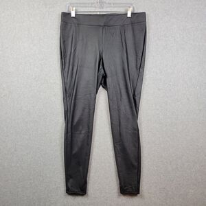 Torrid Black Faux Leather Mid Rise Tapered Leg Leggings Women's Plus 1X